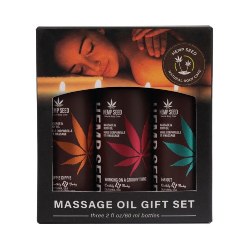 Hemp Seed Summer Massage Oil Trio Gift Set