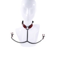 Saffron Nipple Clamps Collar by Sportsheets