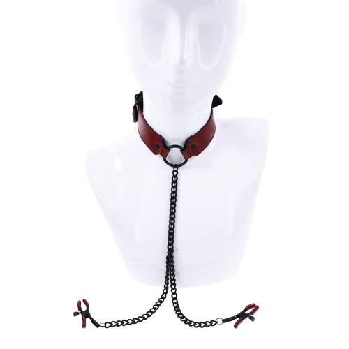 Saffron Nipple Clamps Collar by Sportsheets