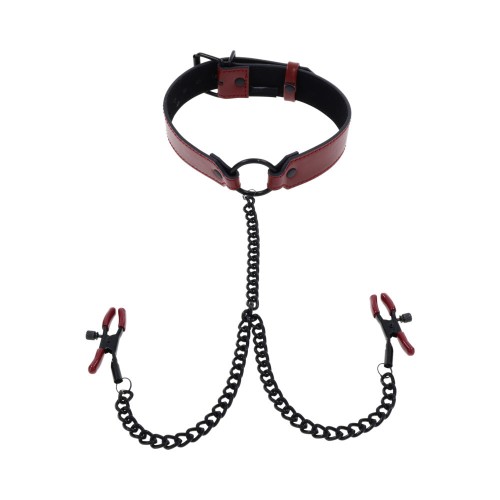 Saffron Nipple Clamps Collar by Sportsheets