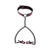 Saffron Nipple Clamps Collar by Sportsheets