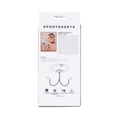 Saffron Nipple Clamps Collar by Sportsheets