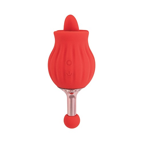 Clit-Tastic Rose Bud Dual Massager Red