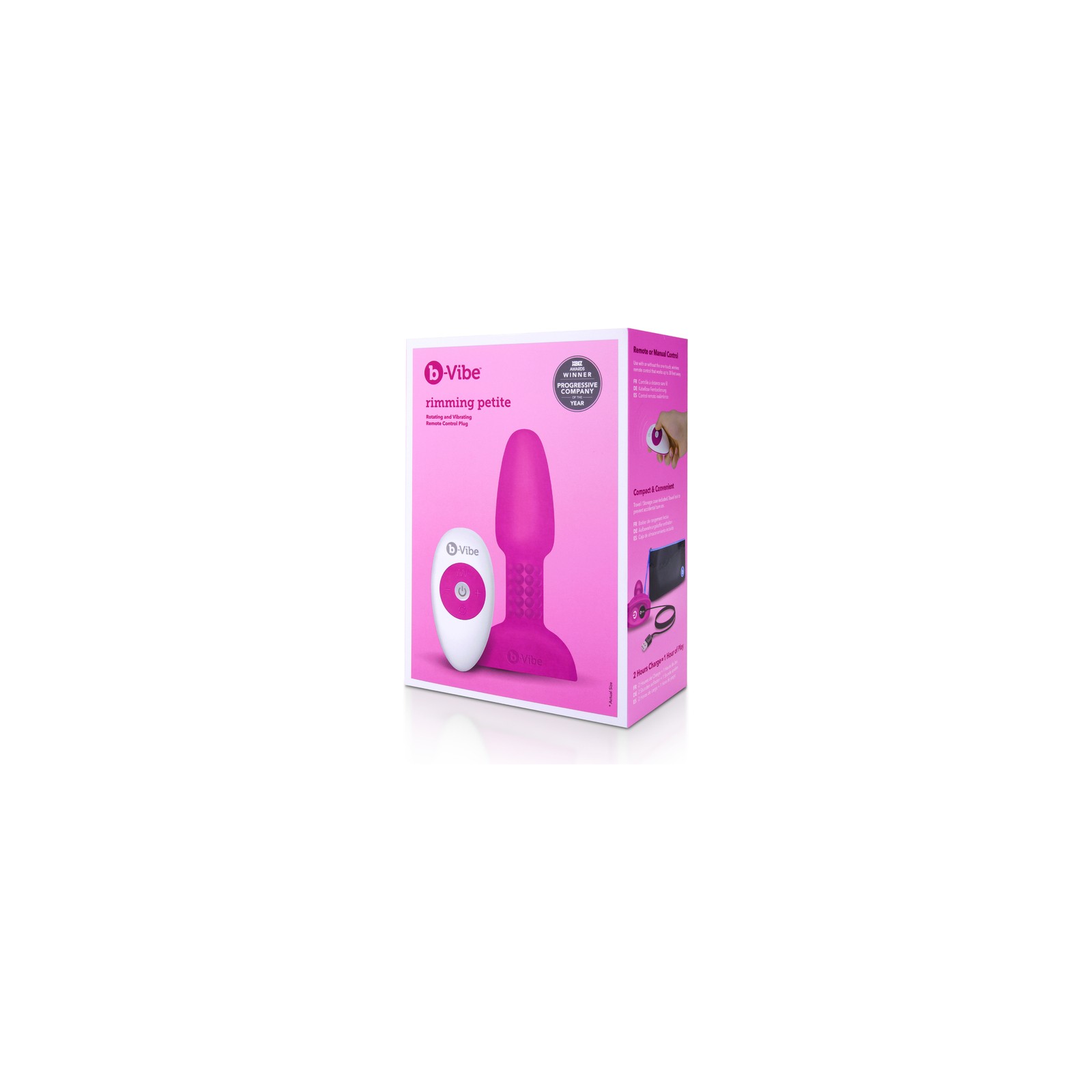 Plug de Control Remoto b-Vibe Rimming Petite Fucsia