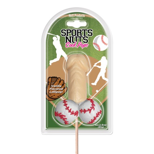 Chupetines en Forma de Pelota de Béisbol Sabor Vainilla Sports Nuts