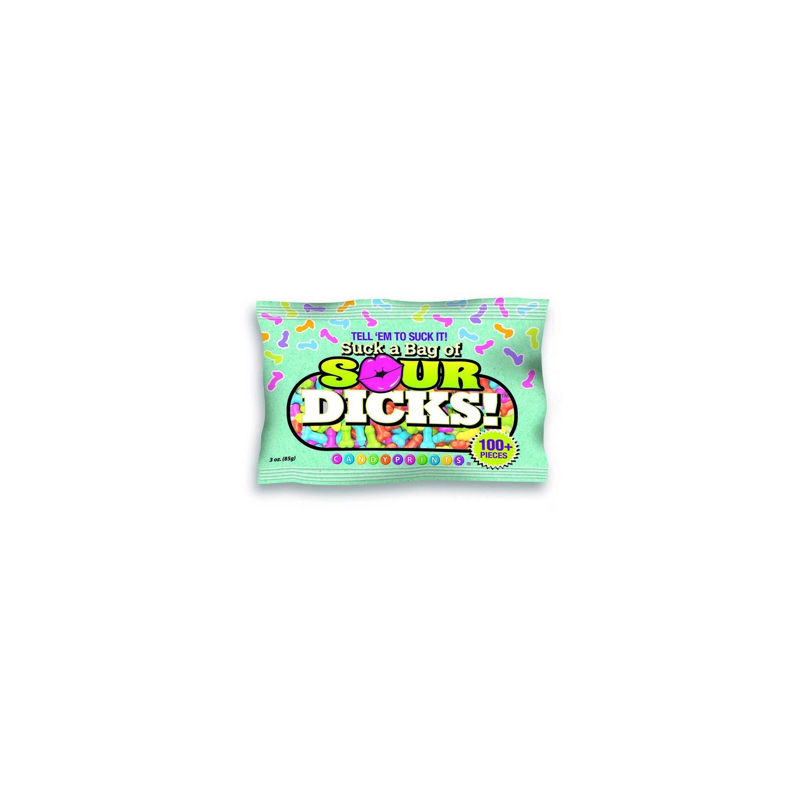 Suck A Bag Of Sour Dicks! 3 oz. Bag - Cheeky Candy