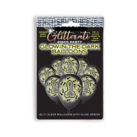 Glitterati Disco Glow in the Dark Balloons 8-Pack