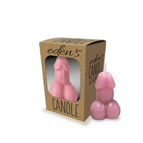 Eden's Sensational Penis Candle Rose for Relaxation