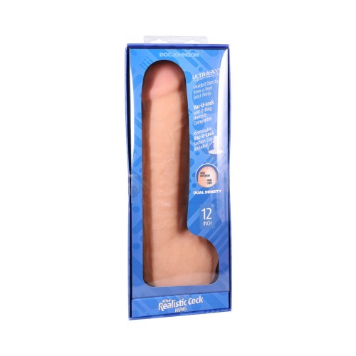 12 Inch Realistic Cock ULTRASKYN Dildo Vanilla