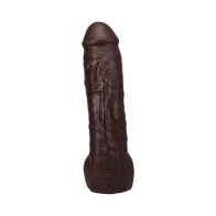 The Realistic Cock Hung Dildo de 12 in. ULTRASKYN Vac-U-Lock Chocolate