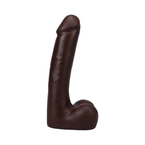 The Realistic Cock 9 in. ULTRASKYN Dildo with Balls Chocolate for Authentic Pleasure