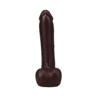 El Pene Realista 9 in. ULTRASKYN Dildo con Bolas Chocolate para Placer Auténtico