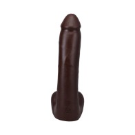 The Realistic Cock 9 in. ULTRASKYN Dildo with Balls Chocolate for Authentic Pleasure