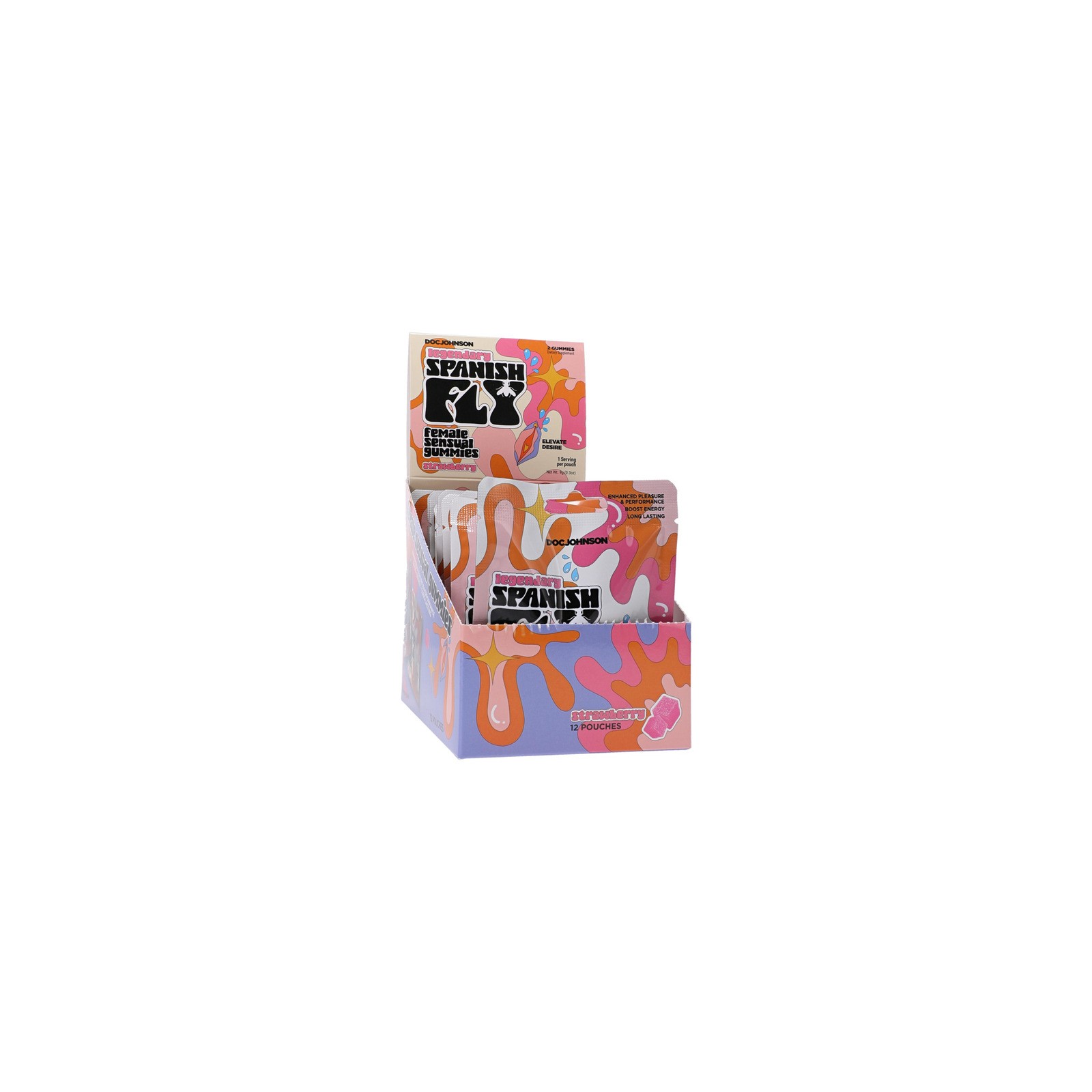 Gummies Sensuales para Mujeres Spanish Fly Sabor Fresa 12-Pack