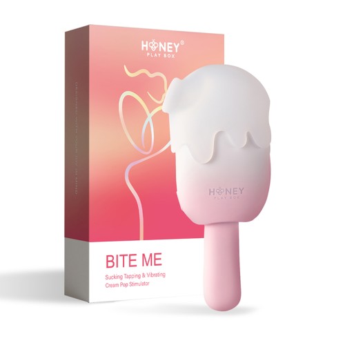 Bite Me Sucking & Vibrating Cream Pop Stimulator - Honey Play Box