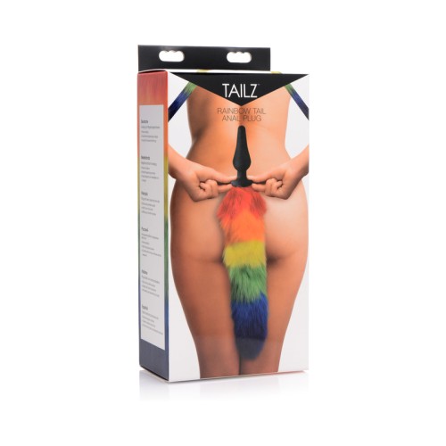 Tailz Rainbow Tail Silicone Butt Plug for Fun Play