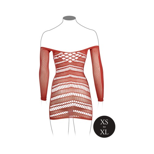 Vestido Mini de Manga Larga en Red Le Desir Sunset Glow