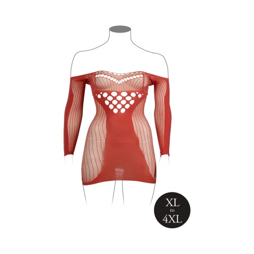 Le Desir Long-Sleeved Net Mini Dress