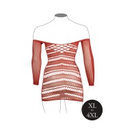 Le Desir Long-Sleeved Net Mini Dress