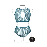 Le Desir Duo Net Key-Hole Bra Set