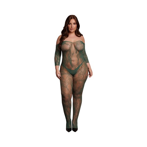 Le Desir Long-Sleeved Lace Bodystocking for All Sizes