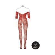 Bodystocking de Encaje de Manga Larga Le Desir Glow al Atardecer Talla Reina