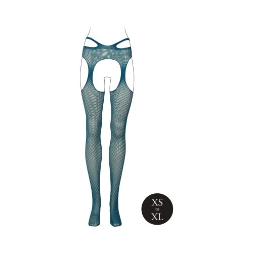 Le Desir Suspender Pantyhose with Strappy Waist Ocean Deep - Elegance