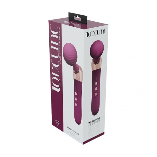 LoveLine Serenity Wand Silicone Rechargeable Splashproof Burgundy - Ultimate Pleasure