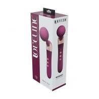 LoveLine Serenity Wand Silicone Rechargeable Splashproof Burgundy - Ultimate Pleasure