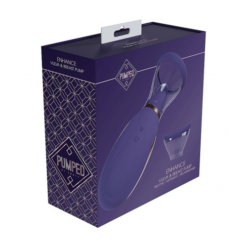 Pumped Enhance Automatic Rechargeable Vulva Breast Pump Purple