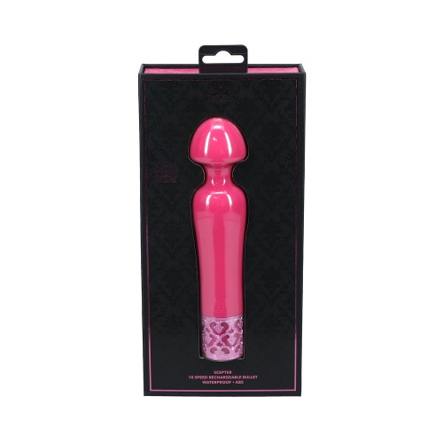 Royal Gems Scepter Pink Silicone Vibrator | Rechargeable Elegance