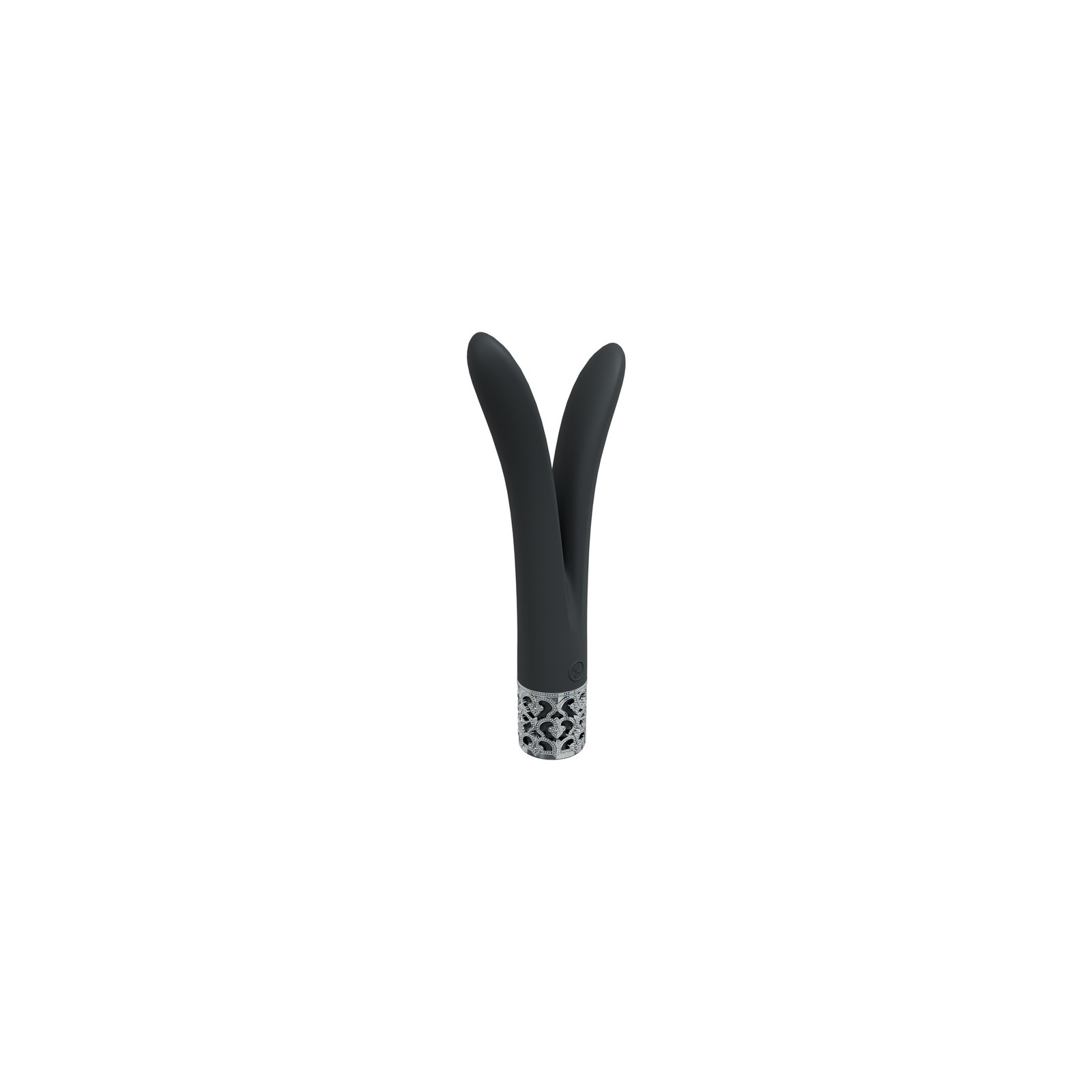 Royal Gems Dueling Queens Silicone Rechargeable Vibrator Black