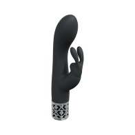 Royal Gems Royal Rabbit Silicone Rechargeable Vibrator Black