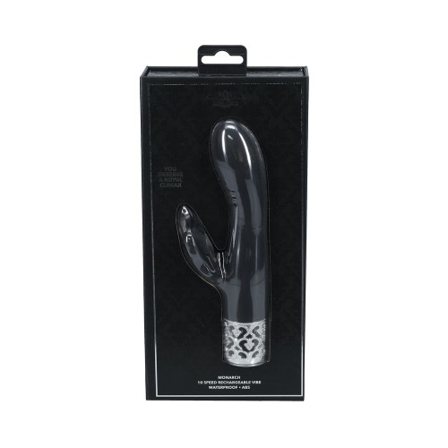 Royal Gems Monarch Rechargeable Silicone Vibrator Black