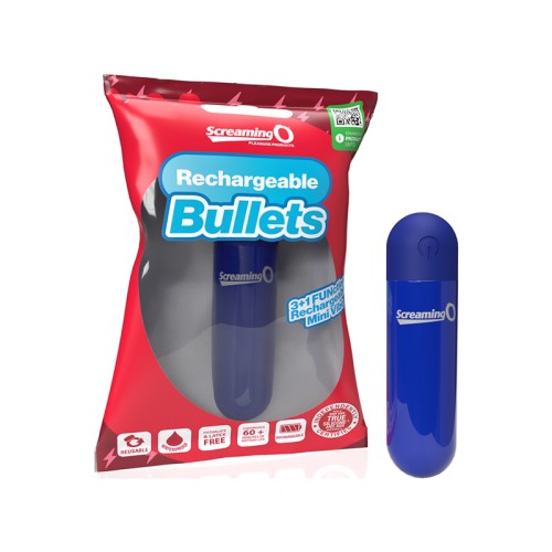 Screaming O Rechargeable Bullet Vibe Blue for Maximum Pleasure