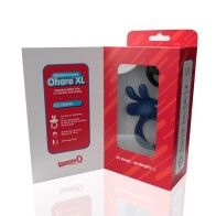 Screaming O Anillo Vibrador Ohare XL Control Remoto Azul - Placer Compartido