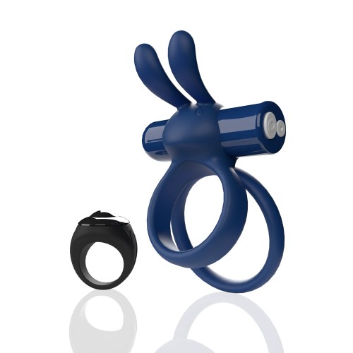 Screaming O Anillo Vibrador Ohare XL Control Remoto Azul - Placer Compartido