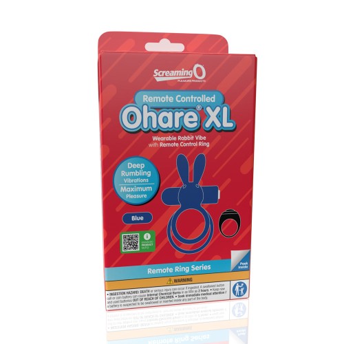 Screaming O Remote Controlled Ohare XL Vibrating Ring Blue - Shared Pleasure