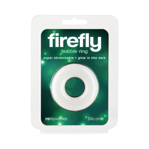 Firefly Bubble Ring Mediano Anilla para el Pene Brillante en la Oscuridad Blanca