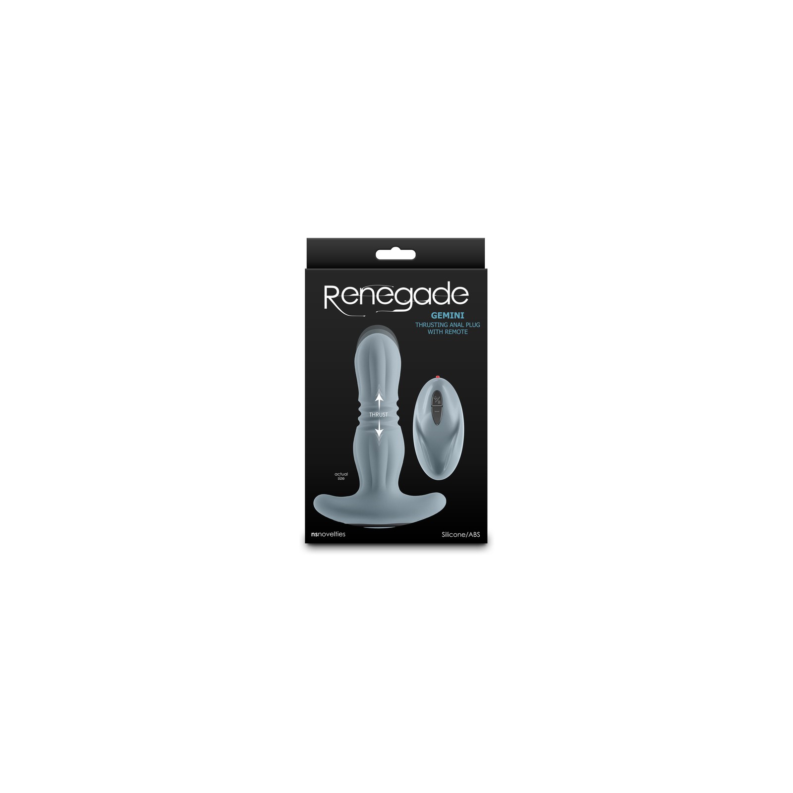 Plug Anal Renegade Gemini con Control Remoto Gris