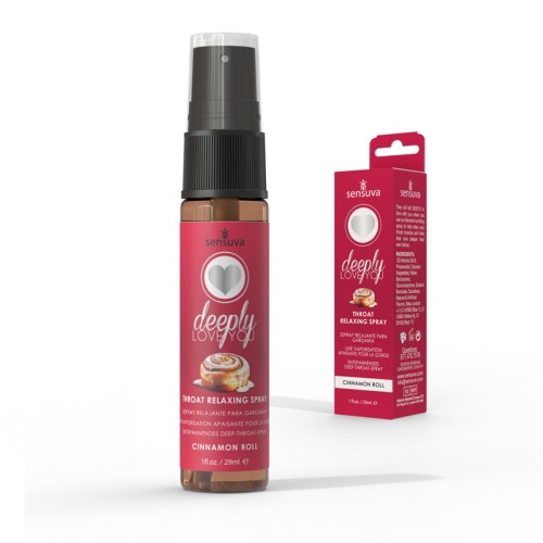 Sensuva Spray Relajante para la Garganta Deeply Love You Canela 1 oz.