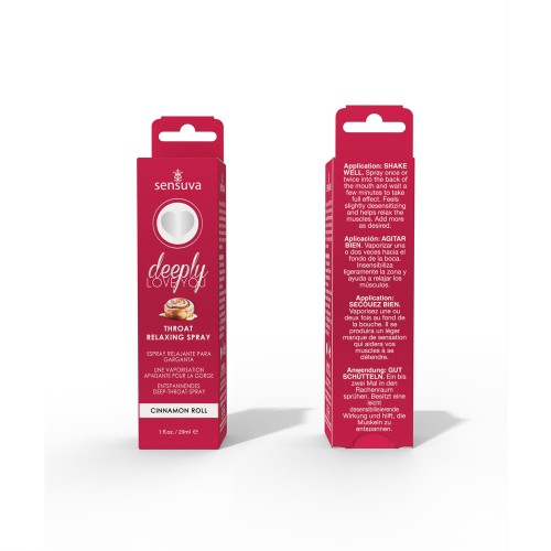 Sensuva Spray Relajante para la Garganta Deeply Love You Canela 1 oz.