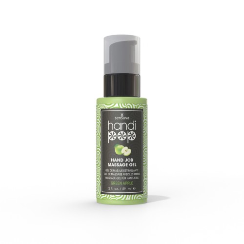 Gel de Masaje Comestible Sensuva HandiPop para Mano Sabor Manzana Verde 2 oz.