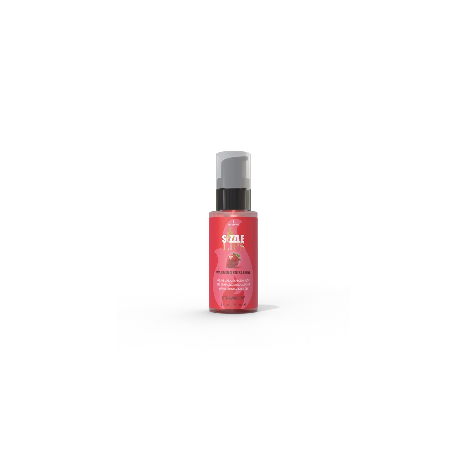 Gel Caliente Sizzle Lips Sabor Fresa de Sensuva