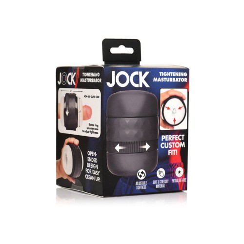 Jock Squeezable Tunnel Double Masturbator Clear for Stimulation