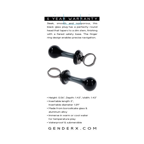 Gender X Blow Pop Black Glass Plug