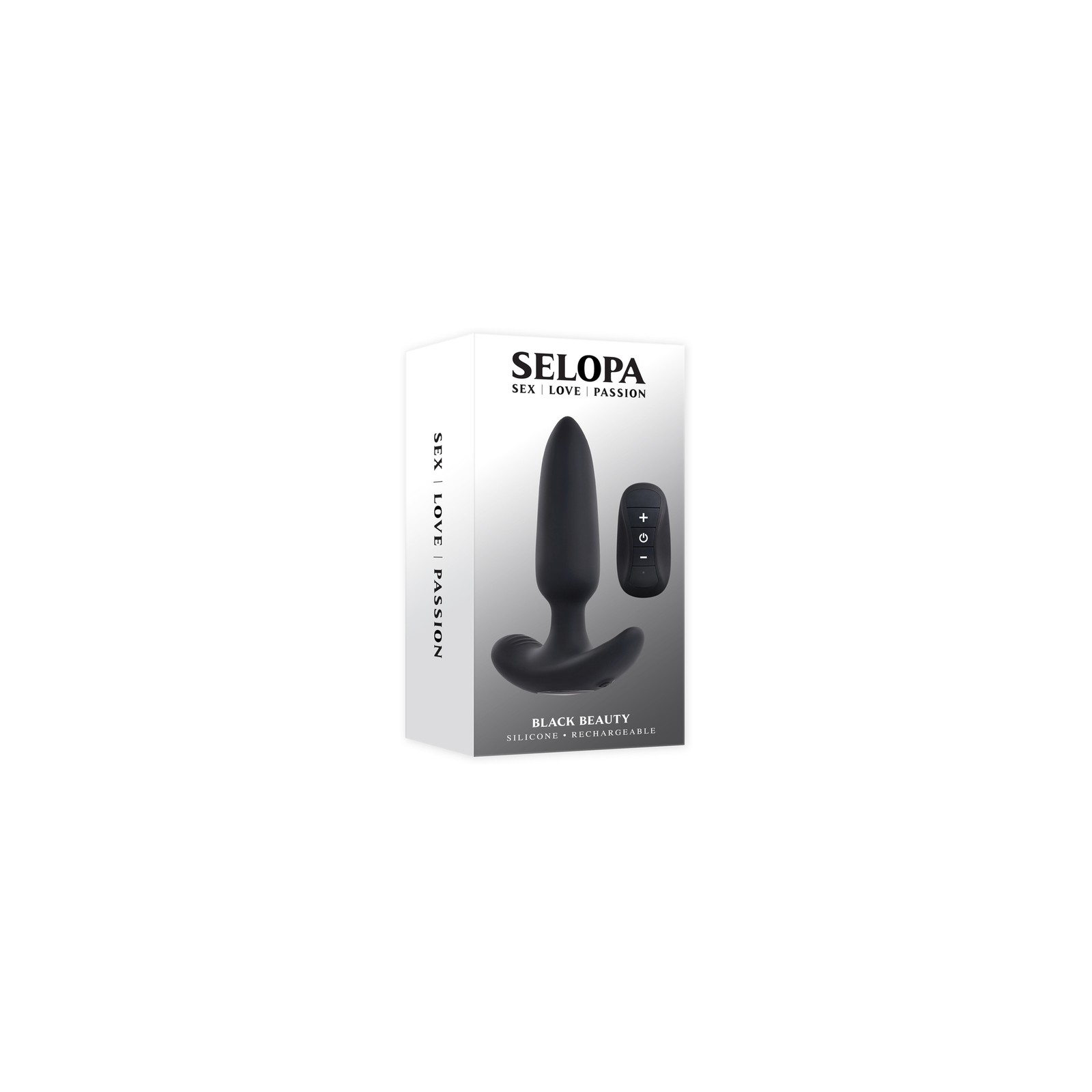 Plug Vibrante Selopa Belleza Negra para Juego Anal