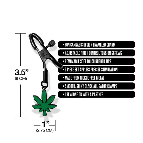 Pinzas Ajustables para Pezones Stoner Vibes - Accesorio Divertido y Juguetón