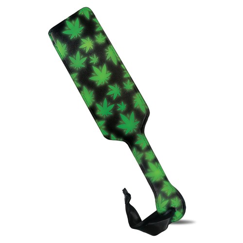 Glow in the Dark Cannabis Paddle for Kinky Fun