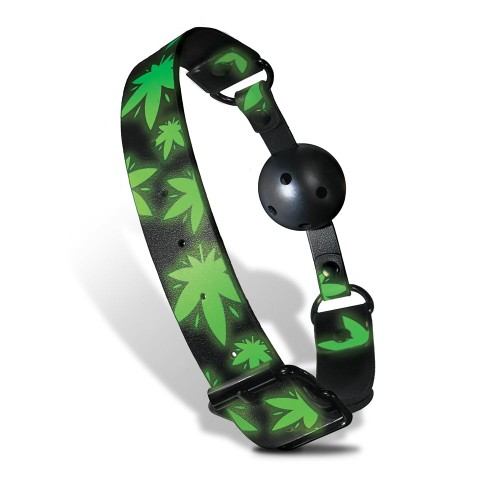 Stoner Vibes Glow in the Dark Breathable Ball Gag